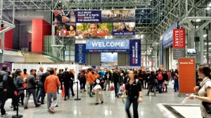 The NYRR organization welcomes all the participants to the Marathon Health Expo.